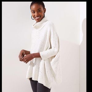 Loft Turtleneck Poncho Sweater